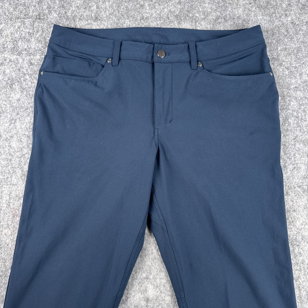 Lululemon Pants Mens 36x29 Blue ABC Classic Slim Fit Stretch Tech Commuter Golf - Picture 2 of 12